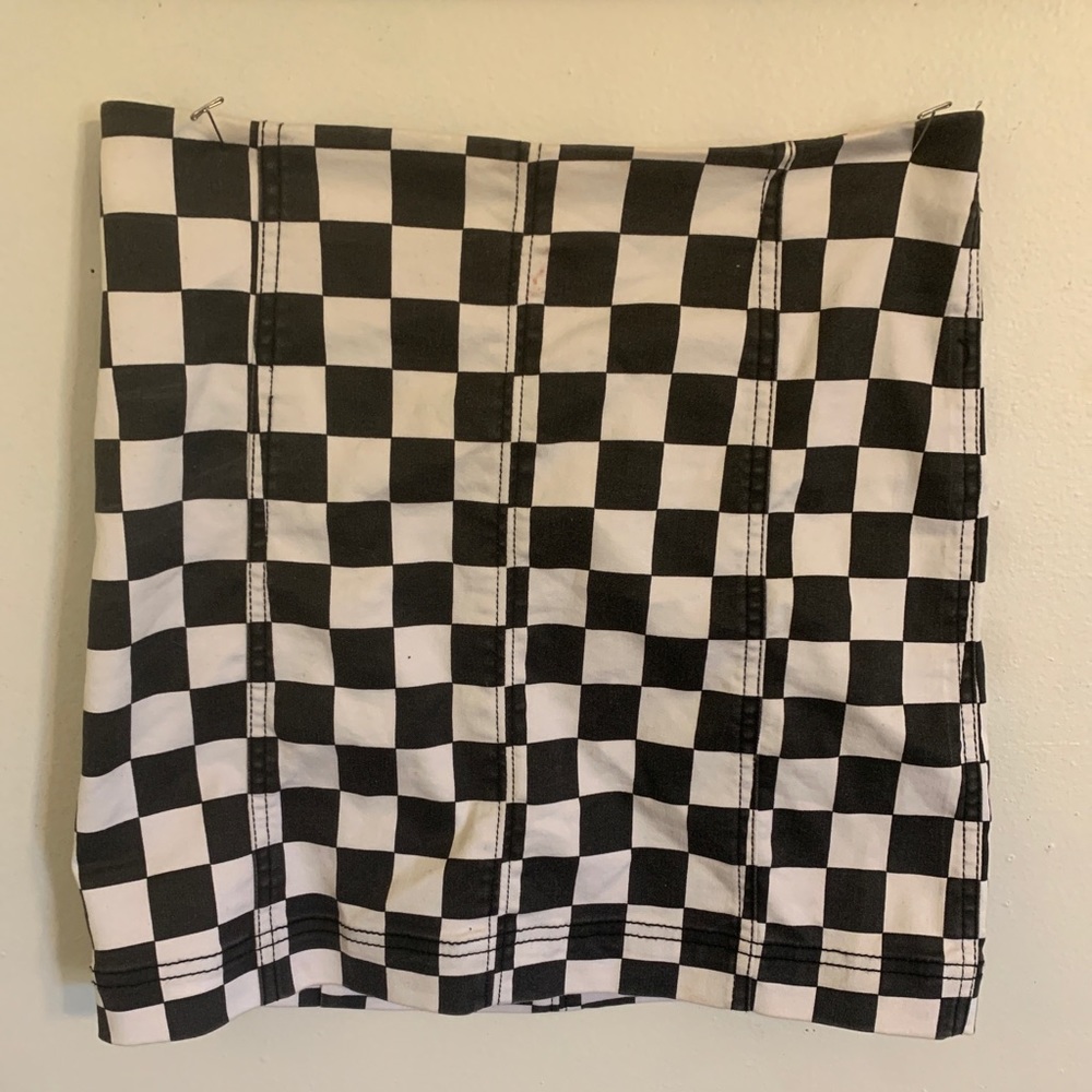 Tinseltown Checkered Skirt